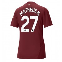 Camisa de Futebol Manchester City Matheus Nunes #27 Equipamento Alternativo Mulheres 2024-25 Manga Curta